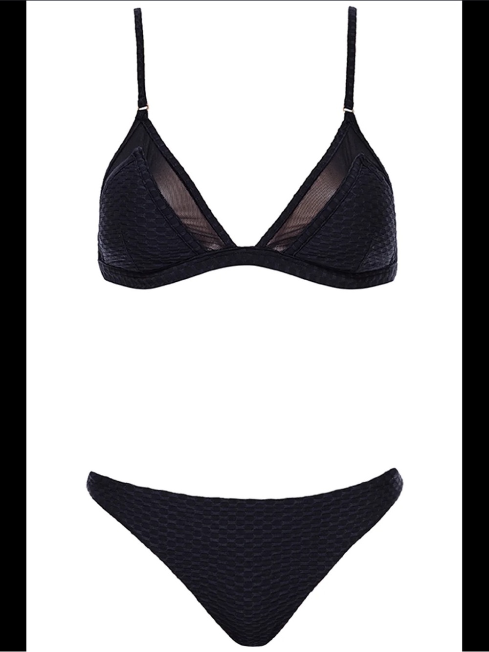 Women’s VETCHY Classic Triangle Bikini Top Only Medium Bikini M Black Padded Tie